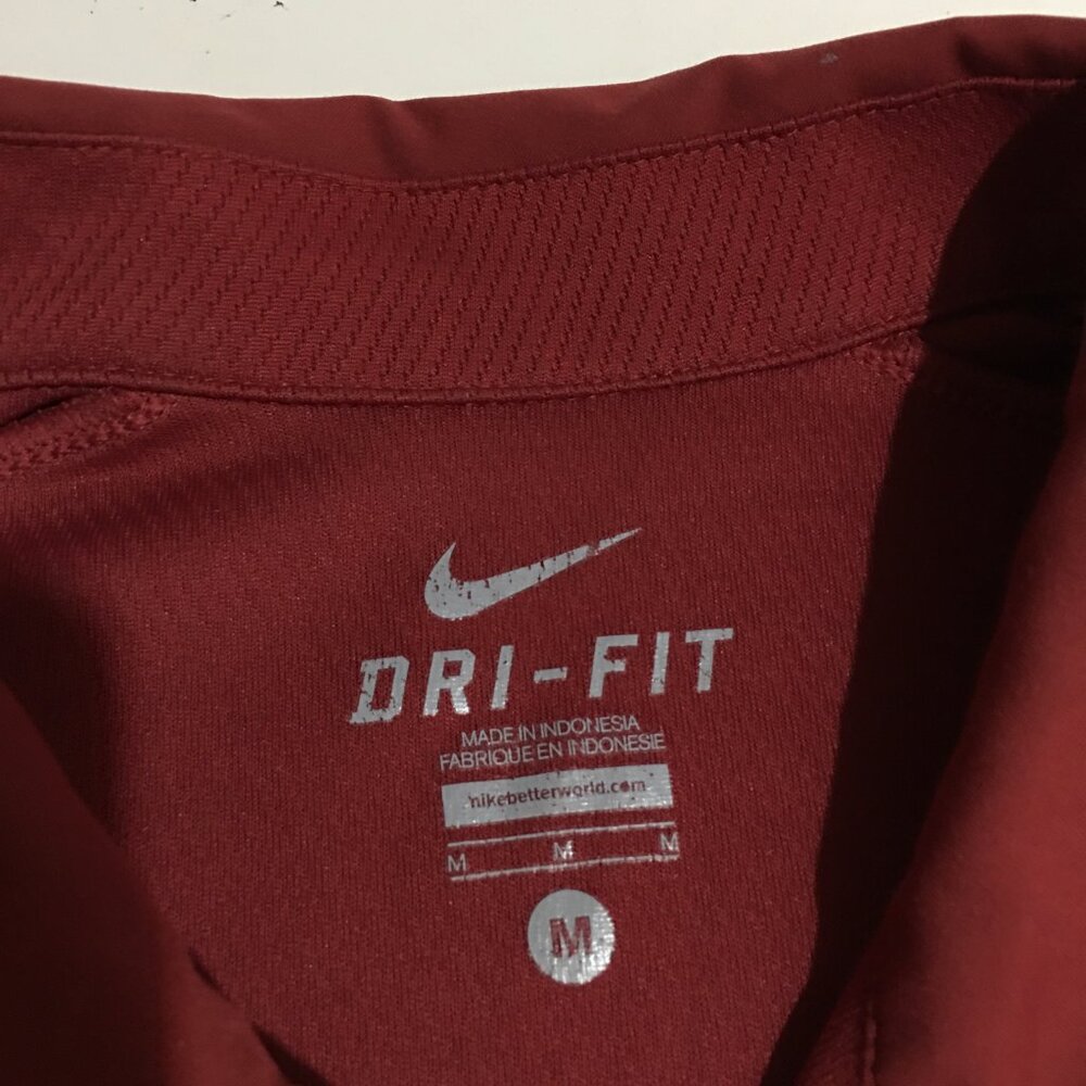 Oklahoma Sooners Nike Dri Fit Medium Polo Shirt Red Mens - Picture 4 of 9